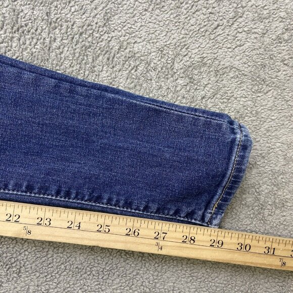 Levis Jeans Size 25 (24x29) Big E 721 High Rise Skinny Stretch Blue Denim - Picture 4 of 14